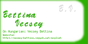 bettina vecsey business card